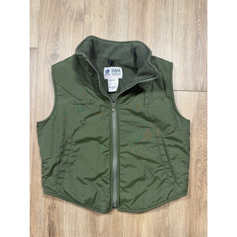 Women’s Vintage Size Small Army Green R&R Uniform Street Style Vest